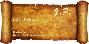 Gál Péter névjegykártya