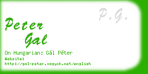 peter gal business card